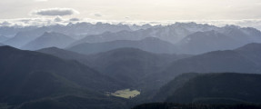 Blick nach Süden ins Karwendel