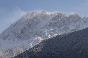 Schneefahnen am Karwendel