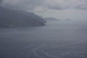 nur zu erahnen - die Küste mit den Cinque Terre